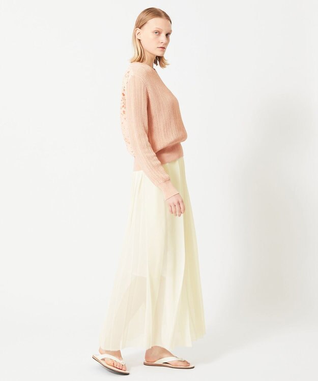 BEIGE， GARDENIA / クルーネックニット Peach