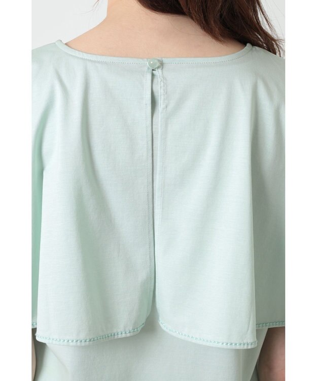 DAKS フレアスリーブ レイヤードカットソー ライトグリーン