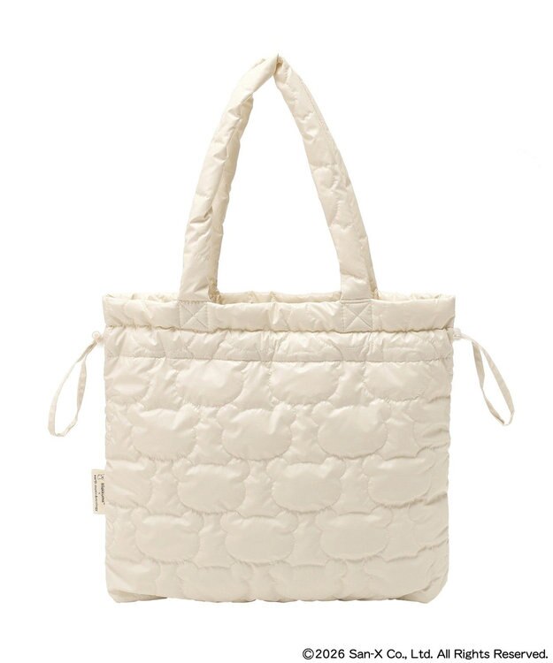 earth music&ecology 【予約】リラックマ×earth シルエットキルトトートバッグ アイボリー