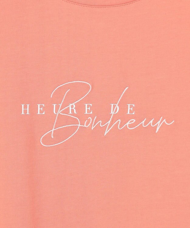 ANY SIS 【洗える】ベーシックロゴ刺繍 Tシャツ オレンジ