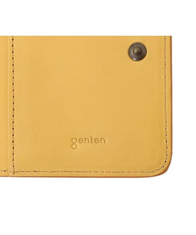genten ダイヤカットワーク　二つ折り財布 イエロー