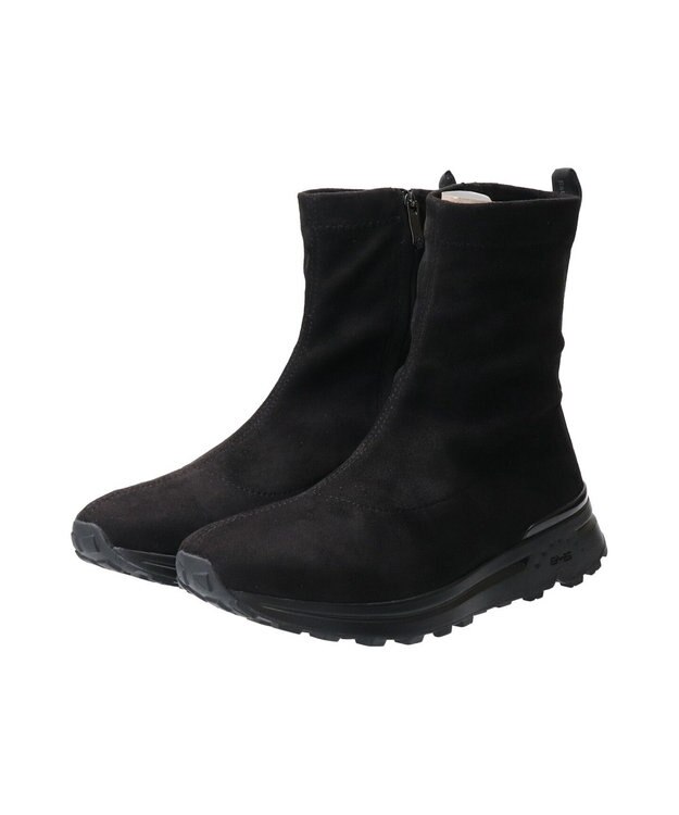 INTER-CHAUSSURES 【BUSSOLA】スニーカーブーツ ブラックスウェード
