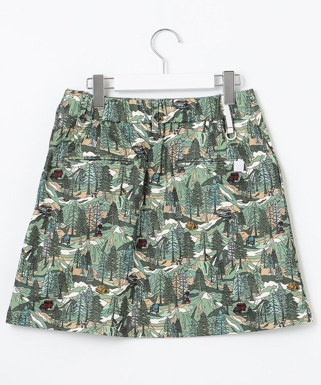 23区GOLF 【WOMEN】キャンピングカモ柄プリントカルゼ スカート グリーン系5
