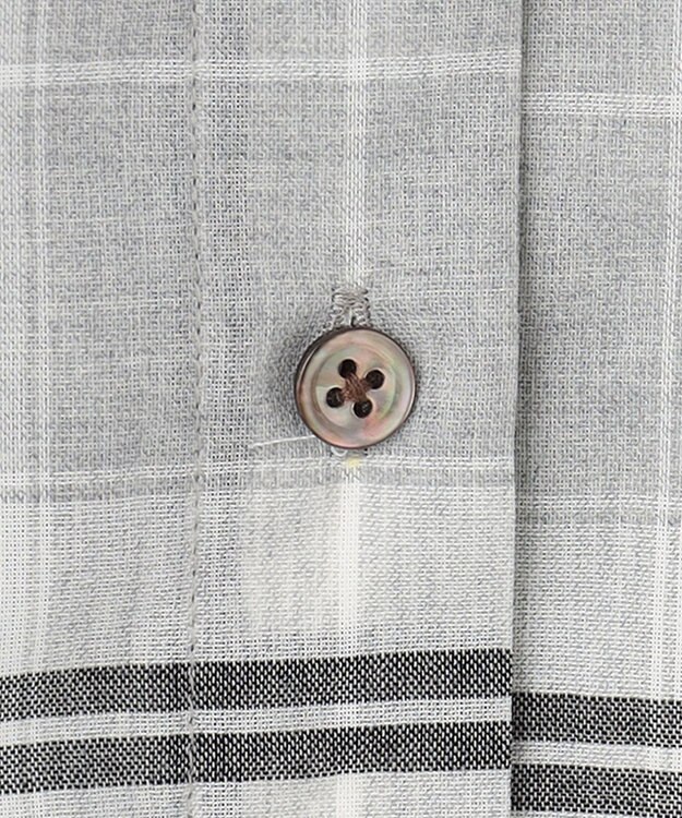 自由区 L 【セット可/洗える】オータムチェック ドロップショルダー ブラウス ライトグレー系4