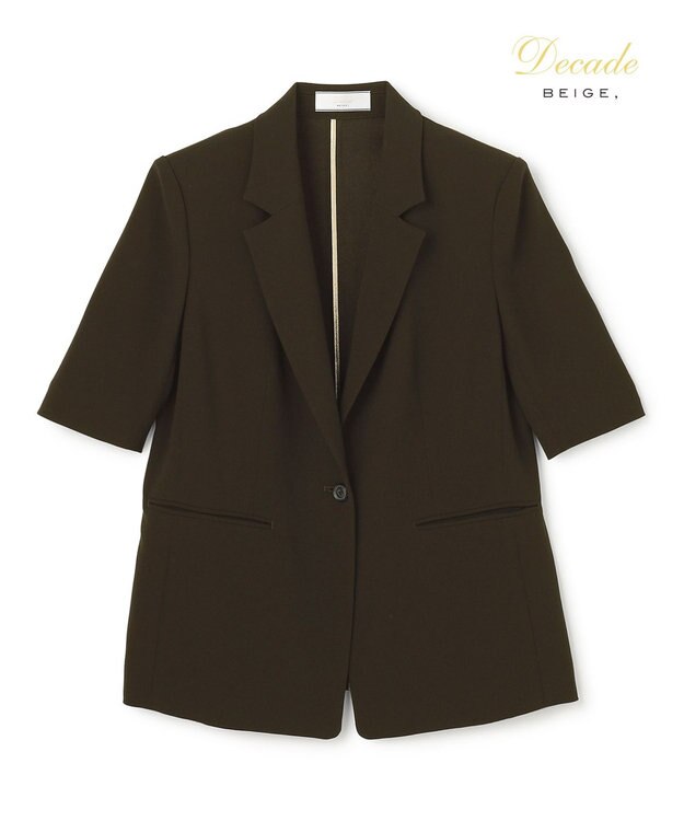 BEIGE， 【セットアップ対応】CINDY / ハーフスリーブジャケット Brown