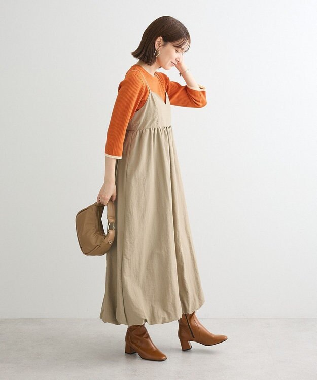 Green Parks ・ＥＬＥＮＣＡＲＥ　ＤＵＥ　バルーンキャミワンピース Light Khaki