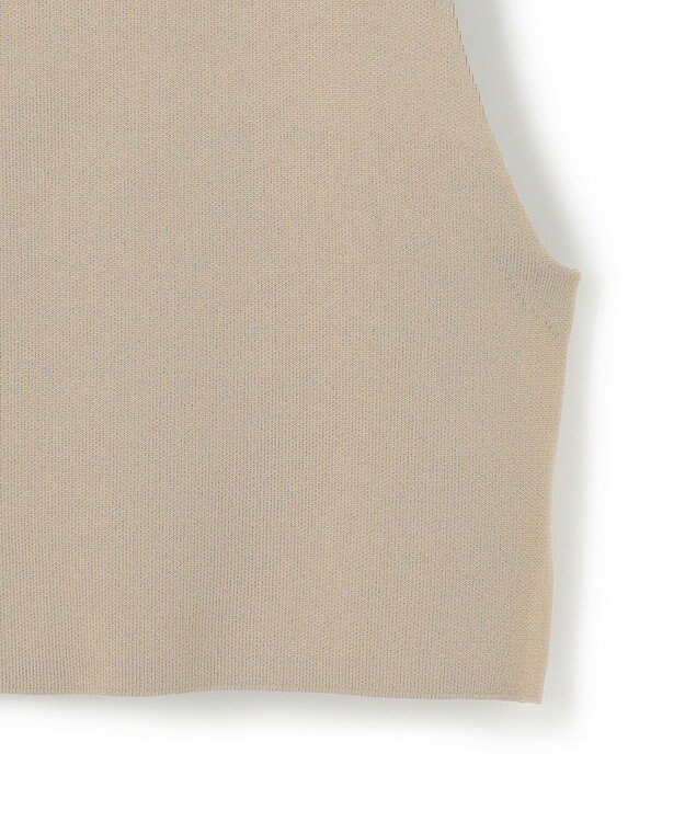 UNFILO フォルムニット クロップドベスト カーキ