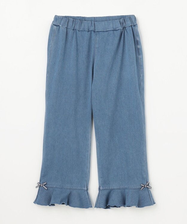 ANY KIDS 【洗濯機可能/接触冷感】ひんやり カットソーパンツ デニム