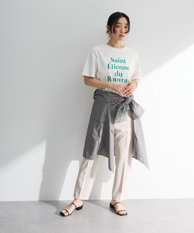 Green Parks 多段フェミニンロゴボックスＴシャツ Off White