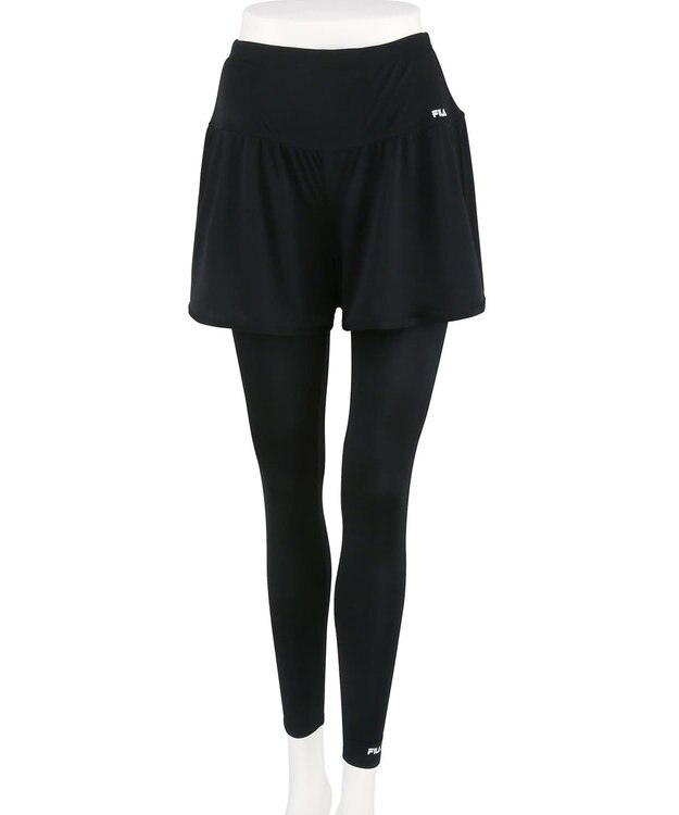 San-ai Resort（三愛水着楽園） 【WEB限定】水陸両用キュロット付レギンス2点【FILA（フィラ）】 12BK
