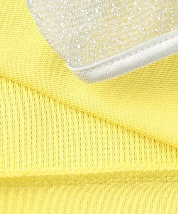 23区GOLF 【WOMEN】シアーラメ袖デザイン ライトダンボールモックネック イエロー系