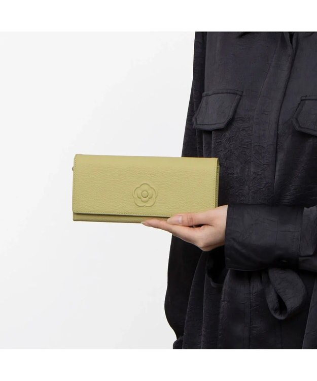 CLATHAS フィグ 被せ長財布 ライトグリーン