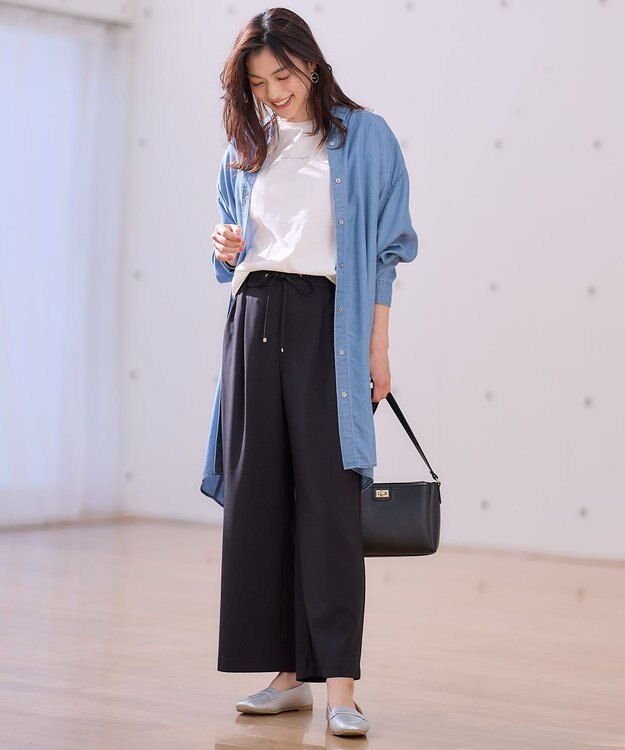 ANY 【手洗い可能】ウォッシャブルデニムシャツ ブルー