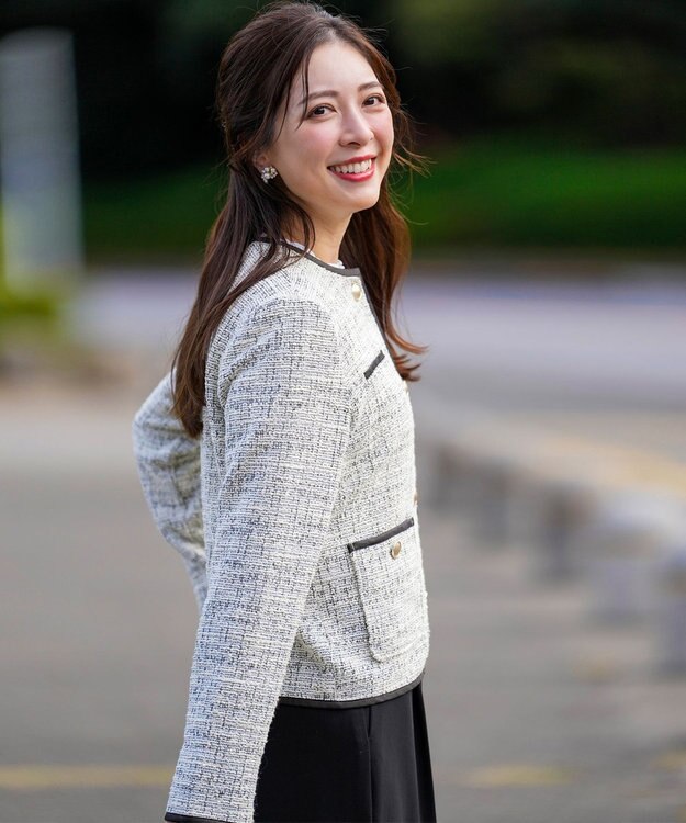 ANY SIS ネップツイード ジャケット ミックス