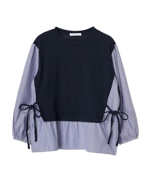 Green Parks 脇リボンドッキングプルオーバー Navy