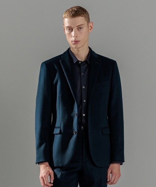 JOSEPH HOMME グロッシーウール　ジャケット ネイビー系