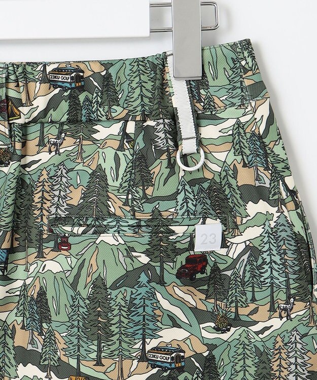 23区GOLF 【WOMEN】キャンピングカモ柄プリントカルゼ スカート グリーン系5