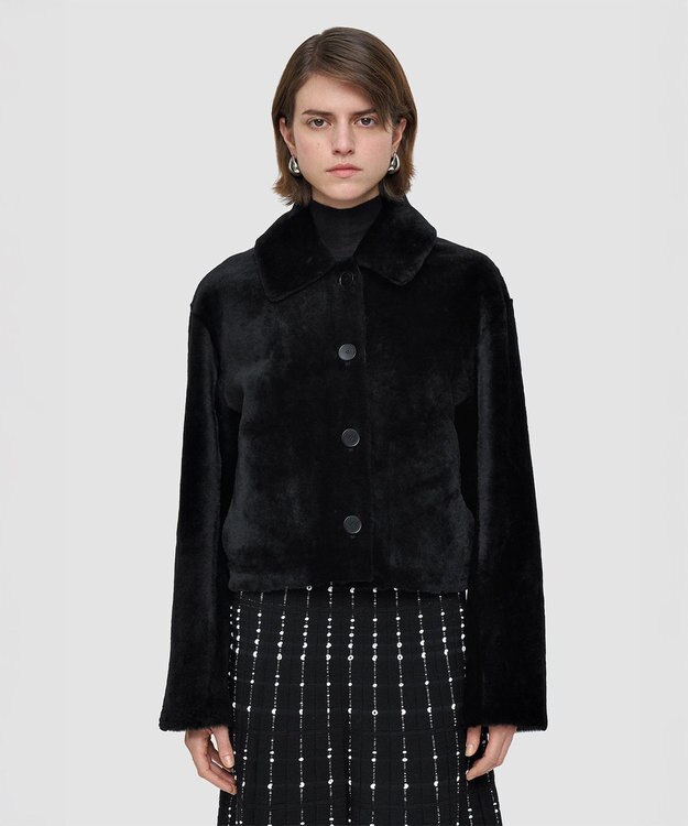 JOSEPH リバーシブル ソフトシアリングジャケット Black