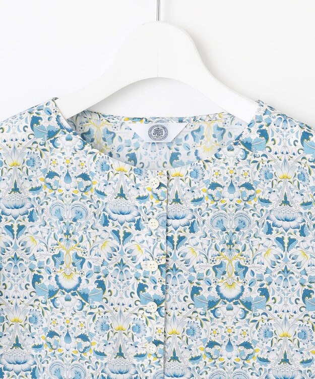 J.PRESS LADIES 【洗える】LIBERTY ボートネック ブラウス ブルー系