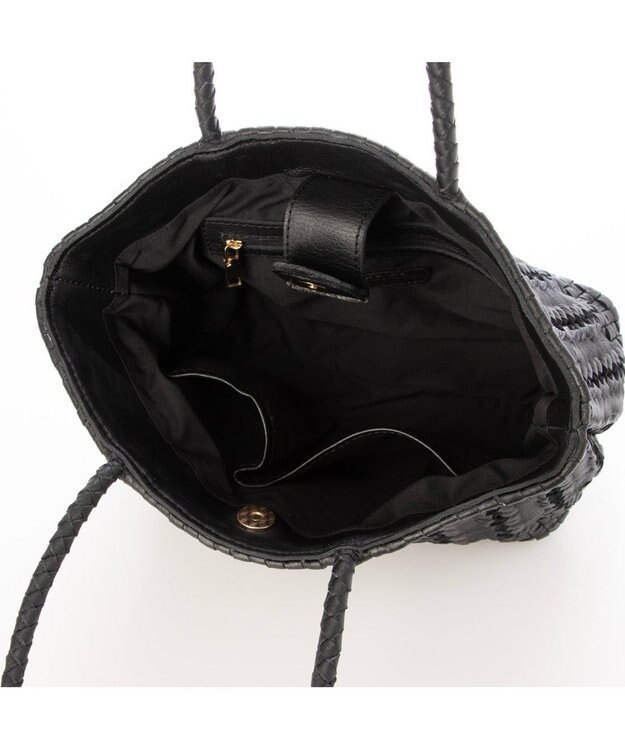 UNBILLION ペルケ perche / 牛革メッシュ編みトートS ブラック