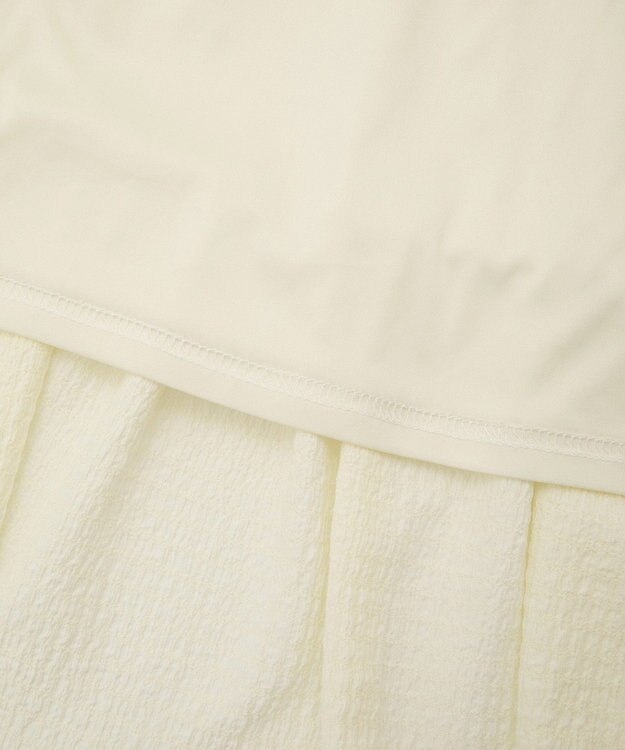 earth music&ecology メロー切替フレアスカート Ivory