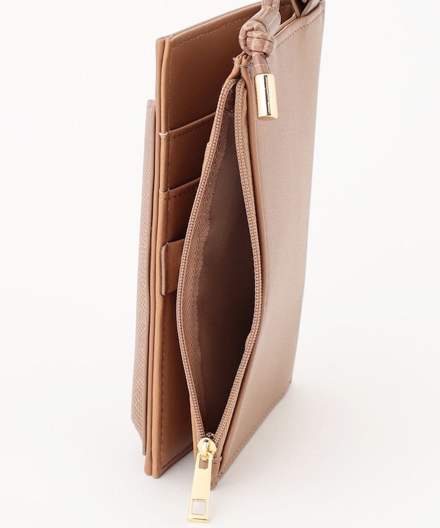 ANY ウォレットスマートフォンポシェット キャメル