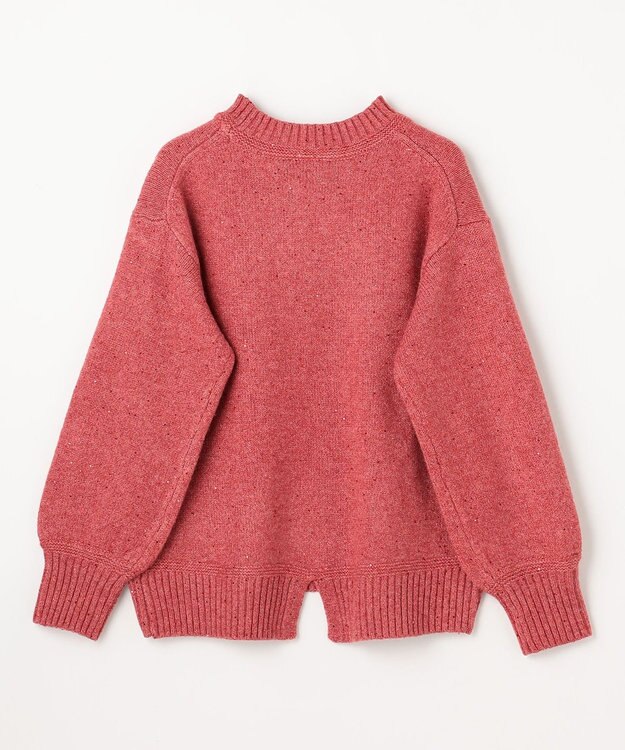 ANY L スパンコールニット レッド