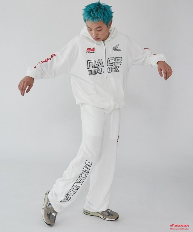 WEGO 別注Hondaグラフィックスウェットパンツ ホワイト
