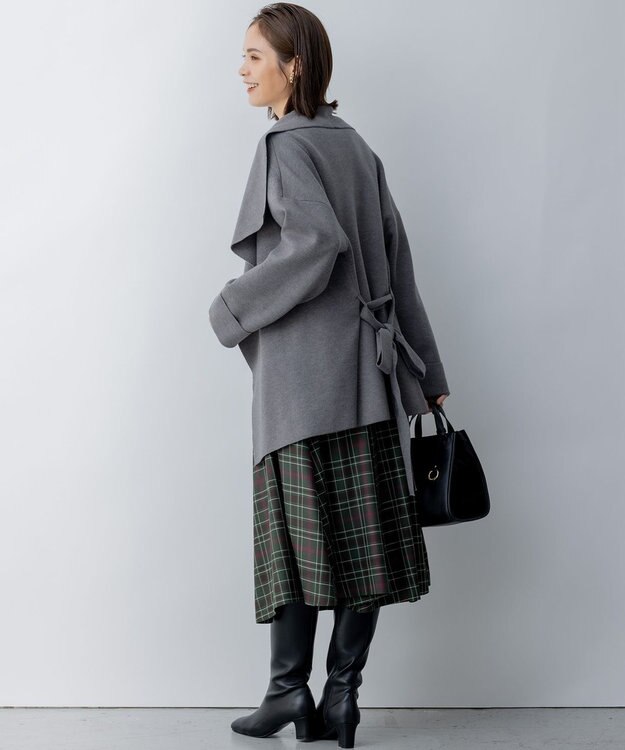 組曲 【軽羽織】ショールカラー カーディガン ライトグレー系9