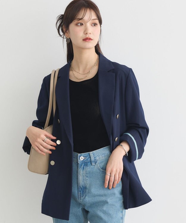 earth music&ecology テーラードジャケット Navy