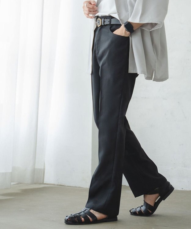 WEGO セミフレアスラックス ブラック