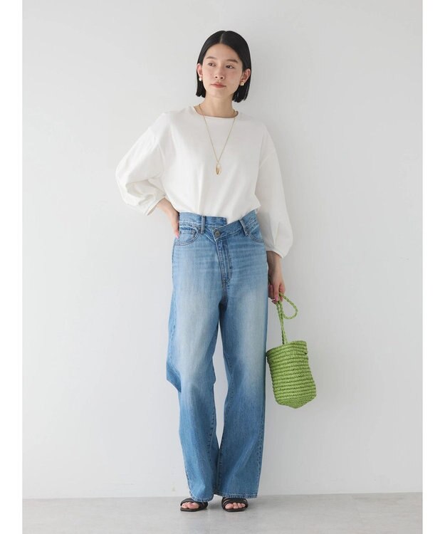 AMERICAN HOLIC ＵＶカット７分袖タックプルオーバー Off White