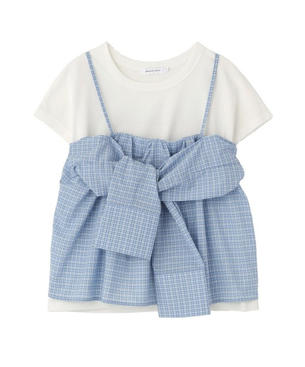 AMERICAN HOLIC 【２点セット】ノースリーブＴシャツ＋ビスチェ Off White
