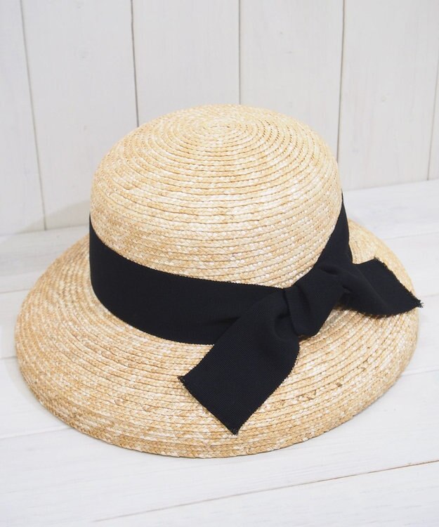 石田製帽 細麦ストローハット カサブランカ ナチュラル