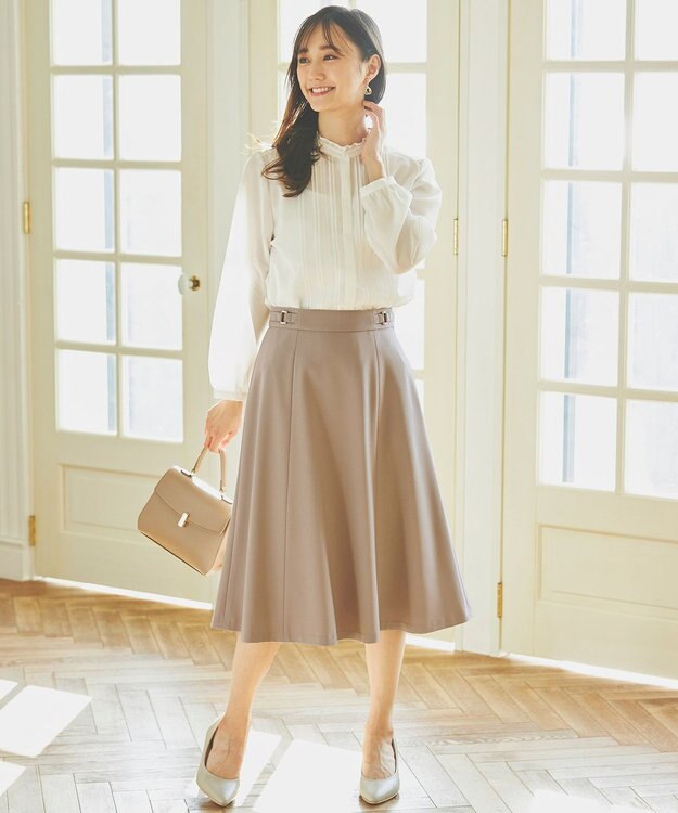 ANY SIS L 【セットアップ対応】褒めらレディフレア スカート ベージュ