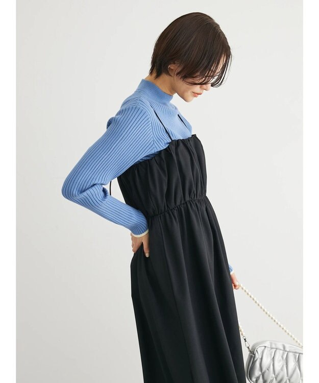 Green Parks ・ＥＬＥＮＣＡＲＥ　ＤＵＥ　ギャザーキャミワンピース Black