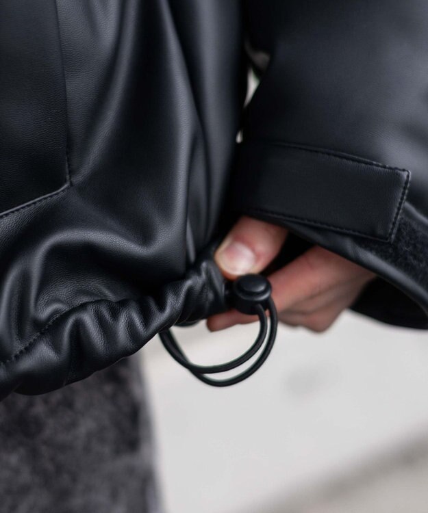 WEGO 【ユニセックス着用ITEM】PUパファーブルゾン ブラック