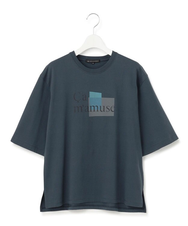 23区 S 【洗える】Ca mamuse ロゴ TEE ダルブルー系
