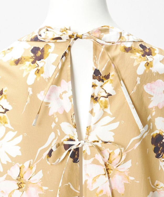 23区 【GOLD LABEL】ペインティングフラワープリント ワンピース ベージュ系5