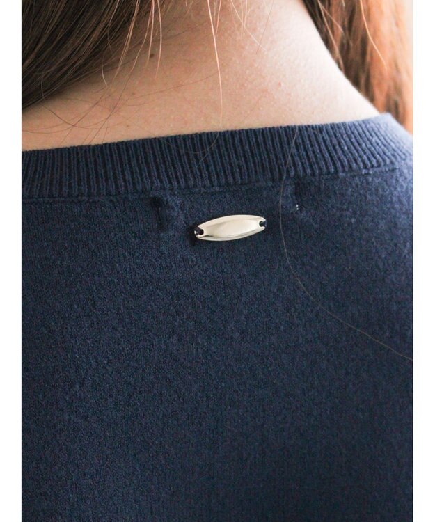 Te chichi プレーンニット(吸湿発熱) ネイビー