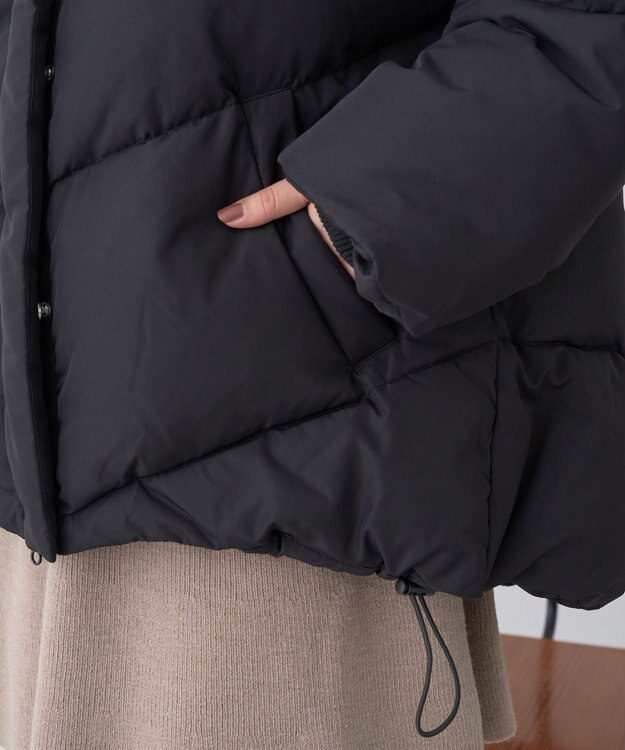 earth music&ecology 2WAYパファーブルゾン Black