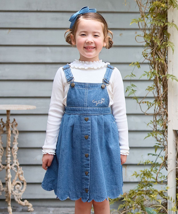 ANY KIDS デニムジャンパースカート ブルー