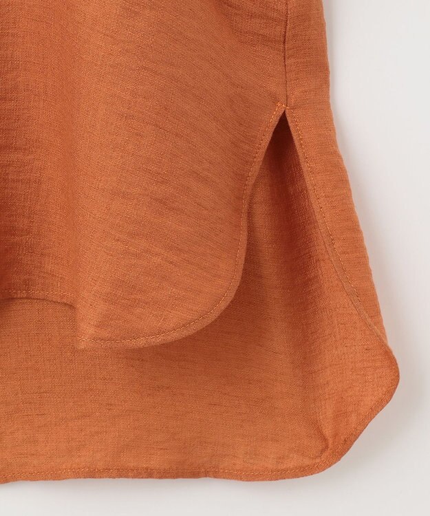 UNFILO 【セットアップ対応】ウォッシャブル UVケア ブラウス オレンジ系