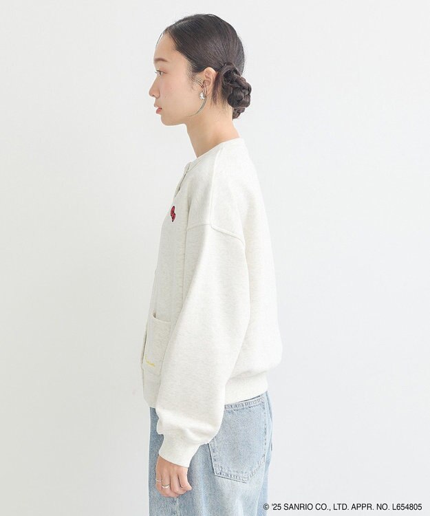 earth music&ecology チャンピオン　ハローキティ×ｅｍａｅ裏毛カーディガン Oatmeal