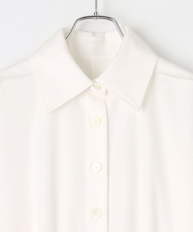 #Newans レイヤードデザインシャツワンピース ホワイト