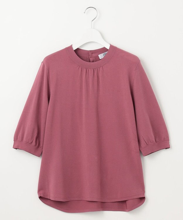 J.PRESS LADIES L 【洗える】レーヨンエリートストレッチ ギャザースリーブ ニット ローズピンク系