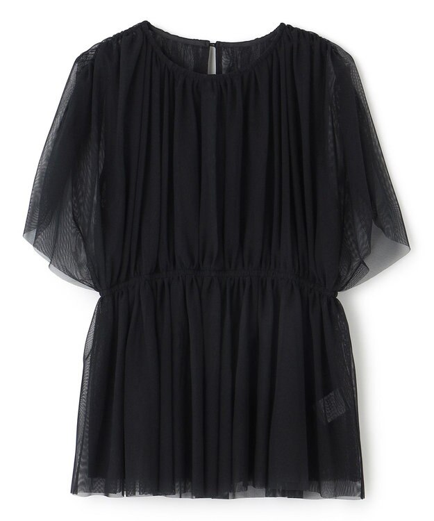 uncrave 【洗濯機洗い可】カクテル チュール ブラウス（uncrave STANDARD） ブラック