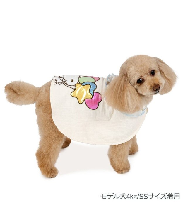 PET PARADISE スヌーピー バースデー ポンチョ 小型犬 オフホワイト