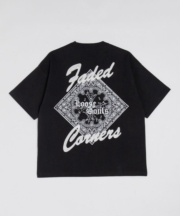 WEGO ペイズリーグラフィックBIG　T（SS） ブラック