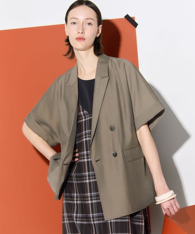 23区 【先行予約/見上愛さん着用】シアータンブラー ダブルジャケット ブラウン系